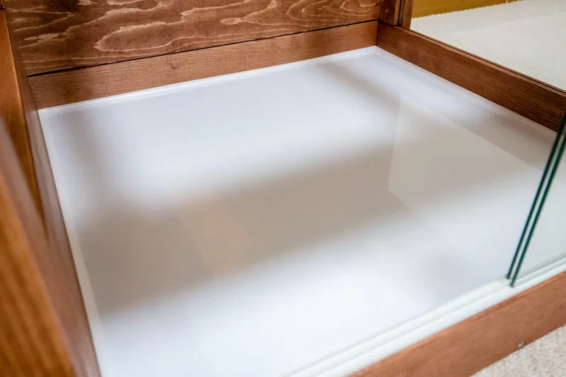 木製ケージのオプション「床面防水加工」